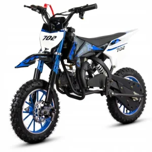 XTR-702PS1-3 MINI CROSS XTR 702 50CC 2 TIMPI PORNIRE SFOARA ROTI 10 INCH NEGRU/ALBASTRU (XTR-702PS1-3)